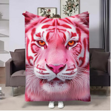 Плед 3D Рожевий тигр 29004 135х160 см