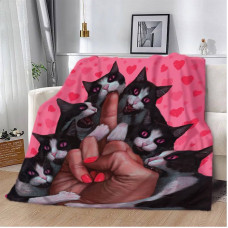 Плед 3D Сміливі котики 11961 160х200 см