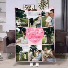 Плед 3D зі своїм фото для мами Серце для матусі на 7 фото 17539 135х160 см