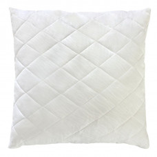 Біла стьобана подушка із силіконового волокна 70х70 від українського виробника 51219