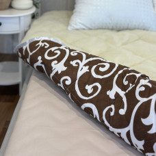 Ковдра євро відкрита зимова з вовни Leri Max 21512 195х210 см коричнева