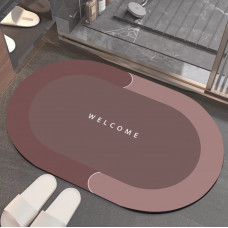 Килимок придверний овальний 11859 60х40 см рожевий