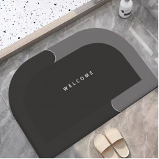 Килимок придверний напівовальний 11853 60х40 см чорний