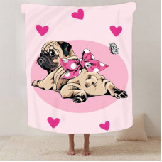 Плед 3D Люблячий мопсик 13401 160х200 см