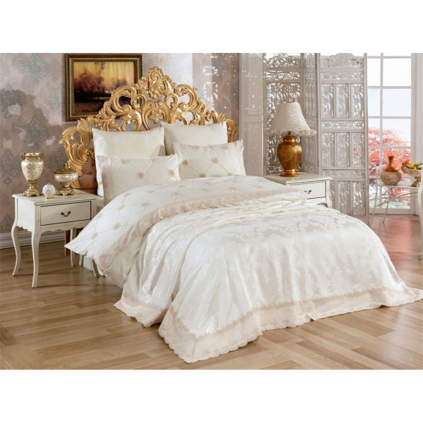 Комплект постільної білизни з покривалом Larissa Evelina Arya AR-TR1006887