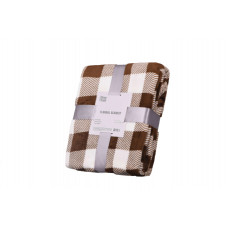 Плед Ardesto Flannel Клітка ART-0103-PB 160х200 см коричневий