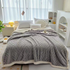 Плед Dushka Home Ромб 20849 200х230 см сірий
