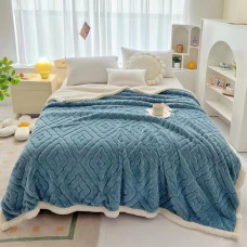 Плед Dushka Home Ромб 20854 200х230 см блакитний