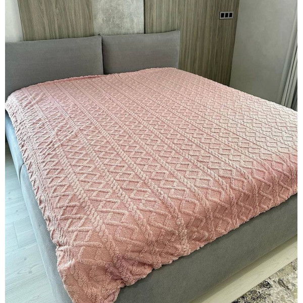 Плед Dushka Home Візерунок 20768 200х230 см рожевий
