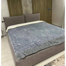 Плед Dushka Home Візерунок 20770 200х230 см сірий з білим