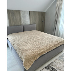 Плед Dushka Home Візерунок 20847 200х230 см бежевий