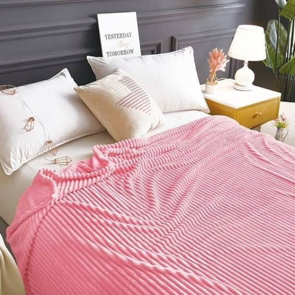 Плед Dushka Home Шарпей 20861 200х230 см рожевий
