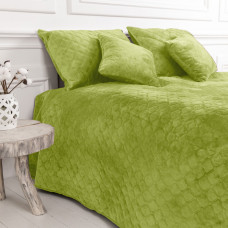 Покривало двоспальне ТЕП Velour Ромб круглий 4-00516-22447 180х240 см салатове