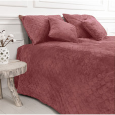 Покривало двоспальне ТЕП Velour Ромб круглий Mesa Rose 4-00516_22725 180х240 см рожеве