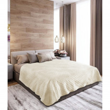 Покривало полуторне ТЕП Velour Ромб 4-00515-21691 150х210 см бежеве