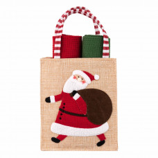 Набір рушників Ardesto Christmas Santa ART3863HSB 38х63 см 2 шт