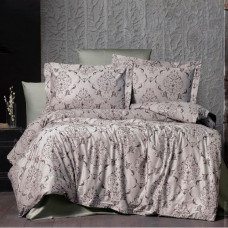 Постільна білизна євро Arya Arya Vogue Органік Жаккард Paris AR-A107256-Anthracite-Gray 200x220 см сірий антрацит