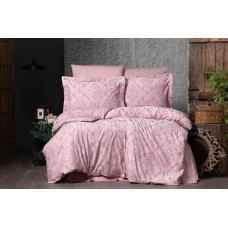 Постільна білизна євро Arya Arya Vogue Органік Жаккард Paris AR-A107256-Fuchsia 200x220 см фуксія