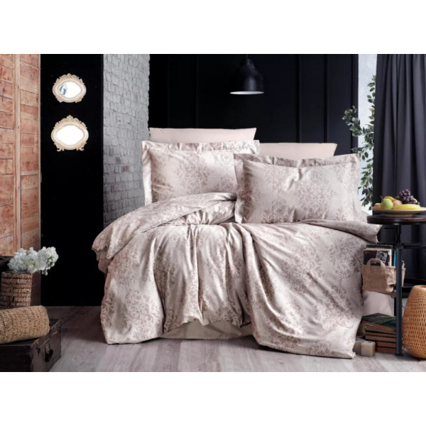 Постільна білизна євро Arya Vogue Органік Жаккард Piaro AR-A107263 200х220 см