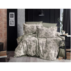 Постільна білизна євро Arya Vogue Органік Жаккард Tama AR-A107261 200х220 см