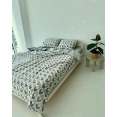 Постільна білизна євро Dushka Home Сатин 20786 200х220 см