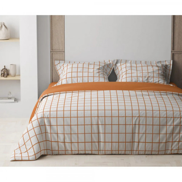 Постільна білизна євро ТЕП Happy Sleep Terracotta Check 2-03796-25232 215х220 см