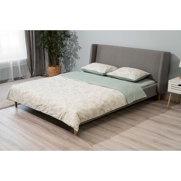 Постільна білизна полуторна Ardesto Gloria Папороть ART-1622-FG 160х220 см зелена