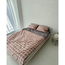 Постільна білизна сімейна Dushka Home Сатин 20815 160х215х2 см