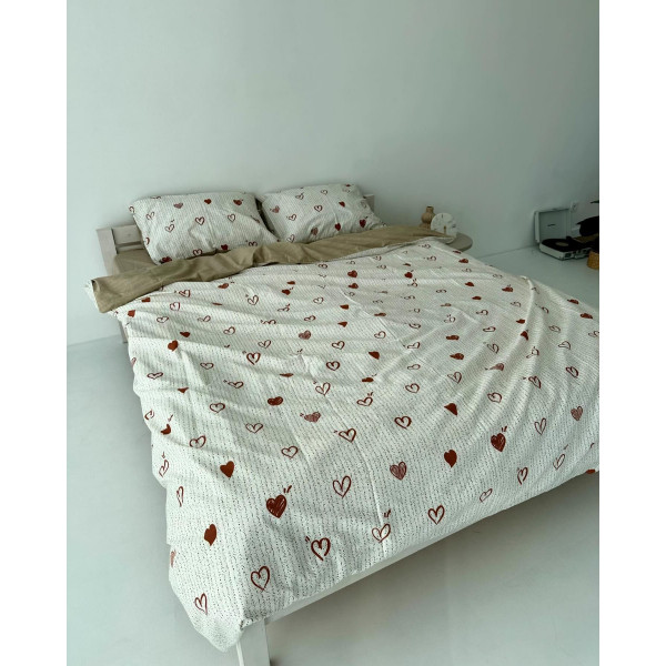 Постільна білизна сімейна Dushka Home Сатин 20823 160х215х2 см