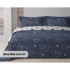 Постільна білизна сімейна ТЕП Happy Sleep Navy Blue Love 31 ТЕП 2-03797-24831 150х215х2 см