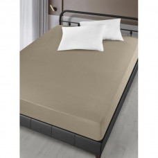 Простирадло на резинці Arya Сатин London AR-A107299-light-brown 160х200х30 см світло-коричневий