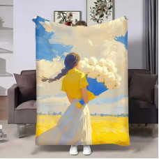 Плед 3D Патріотична дівчинка 18410 135х160 см