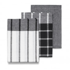 Набір рушників кухонних Kela Pasado 15972 65х45 см 3 предмети чорно-білий