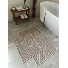 Набір килимків для ванної Eurogold Moana BRT0206 2 предмети бежевий