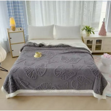 Плед Dushka Home Метелик 20985 200х230 см темно-сірий