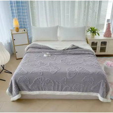 Плед Dushka Home Метелик 20986 200х230 см світло-сірий