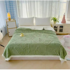 Плед Dushka Home Метелик 20987 200х230 см оливковий