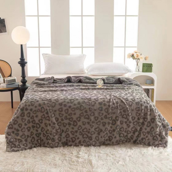 Плед Dushka Home Серце 20977 200х230 см сірий