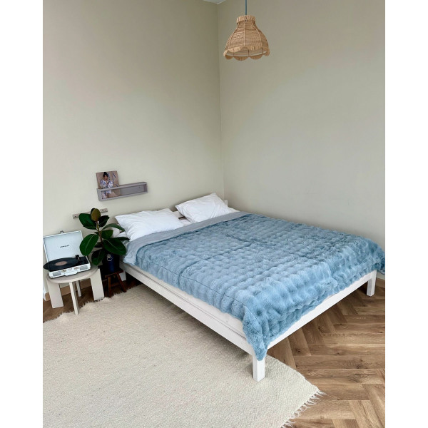 Плед Dushka Home Шиншила 20989 200х230 см сіро-блакитний