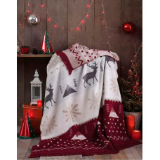Плед бавовняний Aksu Dark Red 21032 180х220 см червоний