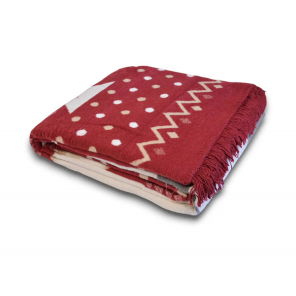 Плед бавовняний Aksu Dark Red 21032 180х220 см червоний