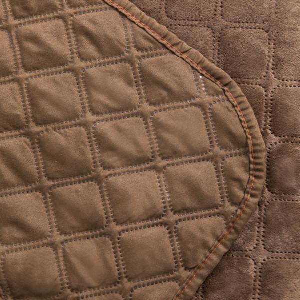 Покривало двоспальне ТЕП Velour Ромб 4-00516-22404 180х240 см коричневе