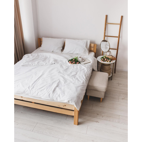 Постільна білизна двоспальне Dushka Home Варена бавовна 20941 180х215 см біла