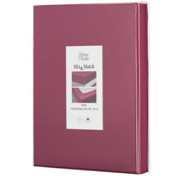 Простирадло на гумці Ardesto Mix MatСh ART1820FSR 180х200+30 см бордове