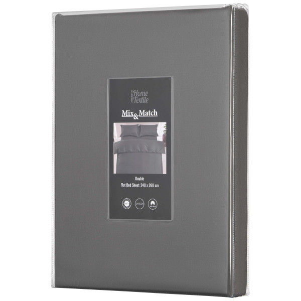 Простирадло Ardesto Mix MatСh Premium ART2426FSY 240х260 см сіра