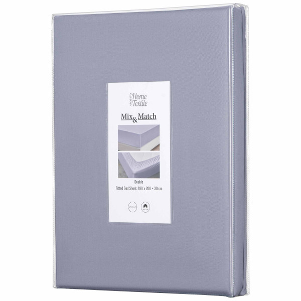 Простирадло на гумці Ardesto Mix MatСh ART1820FSF 180х200+30 см сіра
