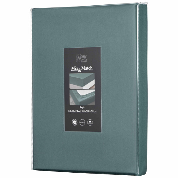 Простирадло на гумці Ardesto Mix MatСh Premium ART1620FSE 160х200+30 см зелена