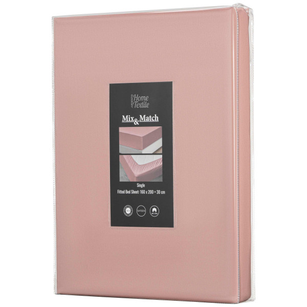 Простирадло на гумці Ardesto Mix MatСh Premium ART1620FSU 160х200+30 см світло-рожева