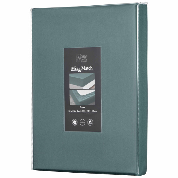 Простирадло на гумці Ardesto Mix MatСh Premium ART1820FSE 180х200+30 см зелена