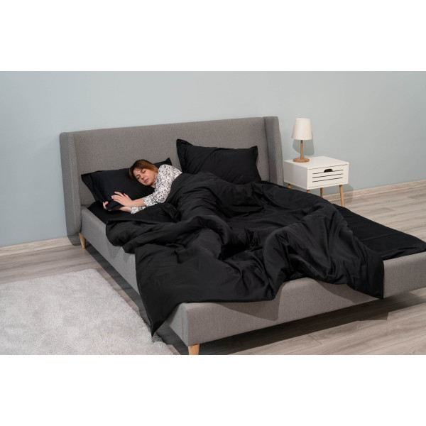 Простирадло на гумці Ardesto Mix MatСh Premium ART1820FSL 180х200+30 см чорна